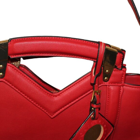 SALE! ALL PURSES $10 Catherine Malandrino Red Handbag EUC - Picture 5 of 16